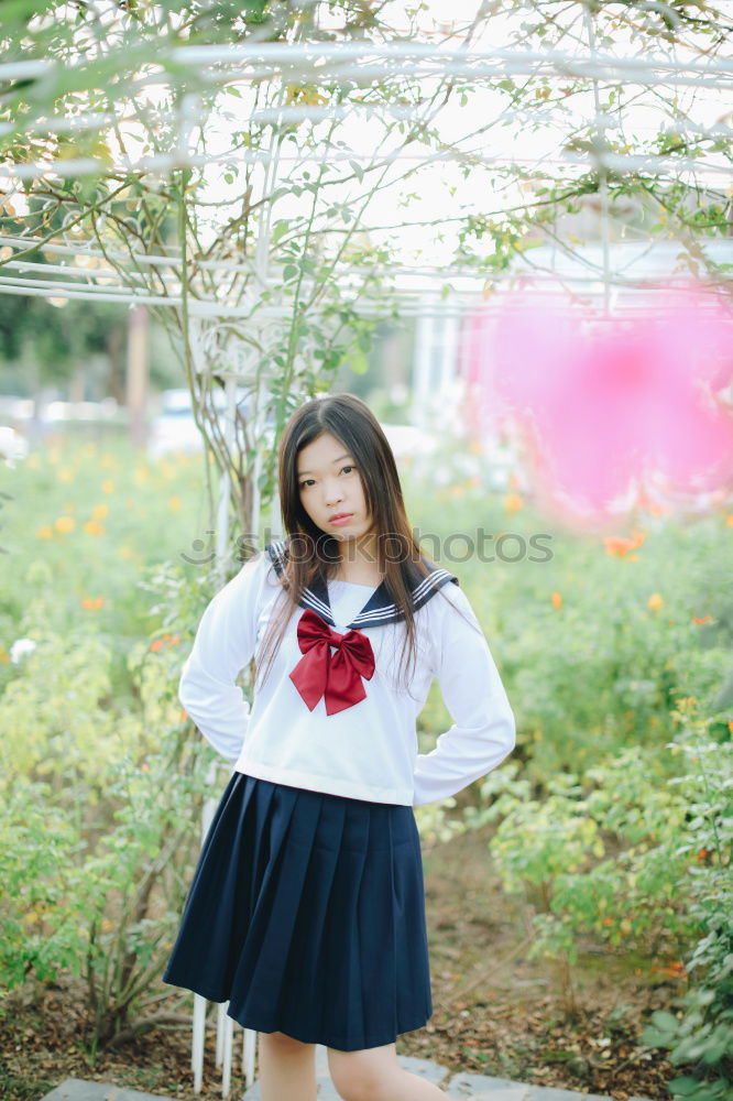 Similar – Image, Stock Photo beautiful young asian girl have a happy time alone