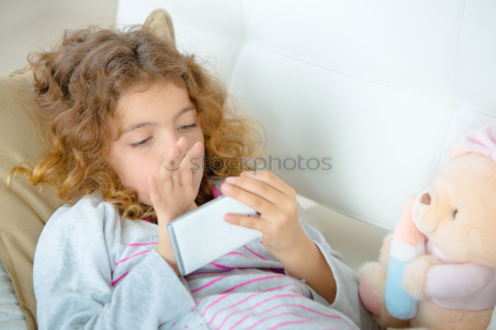 Similar – Image, Stock Photo Cold child lying on the bed