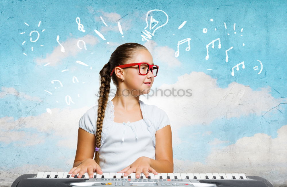 Similar – Image, Stock Photo Girl throwing backpack in classroom