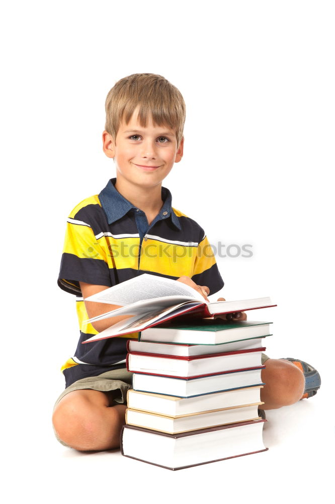 Similar – Smiling boy studying