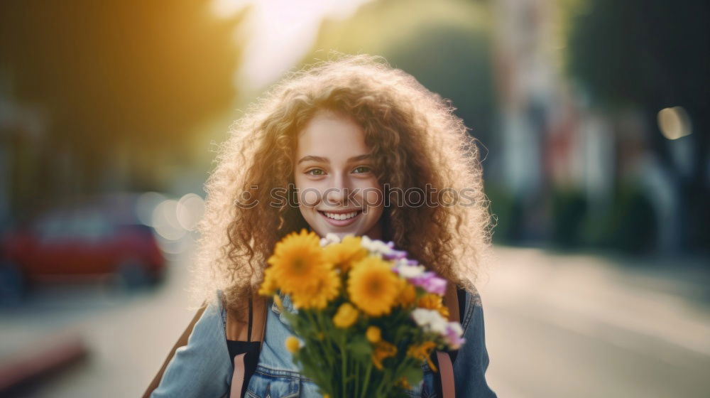 Similar – Image, Stock Photo Young North African woman with black curly hairstyle outdoors.