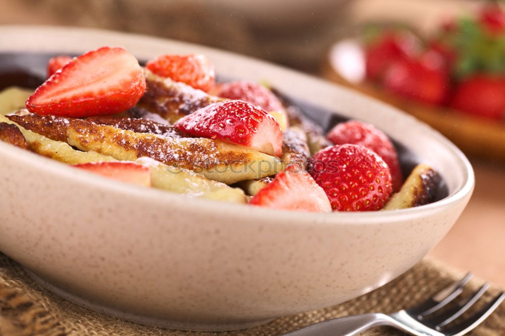 Similar – Image, Stock Photo French toast with berries, syrup and sour cream