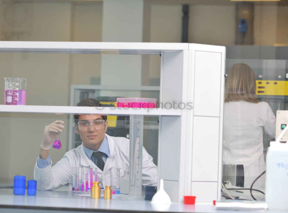 Similar – Image, Stock Photo Young man in lab