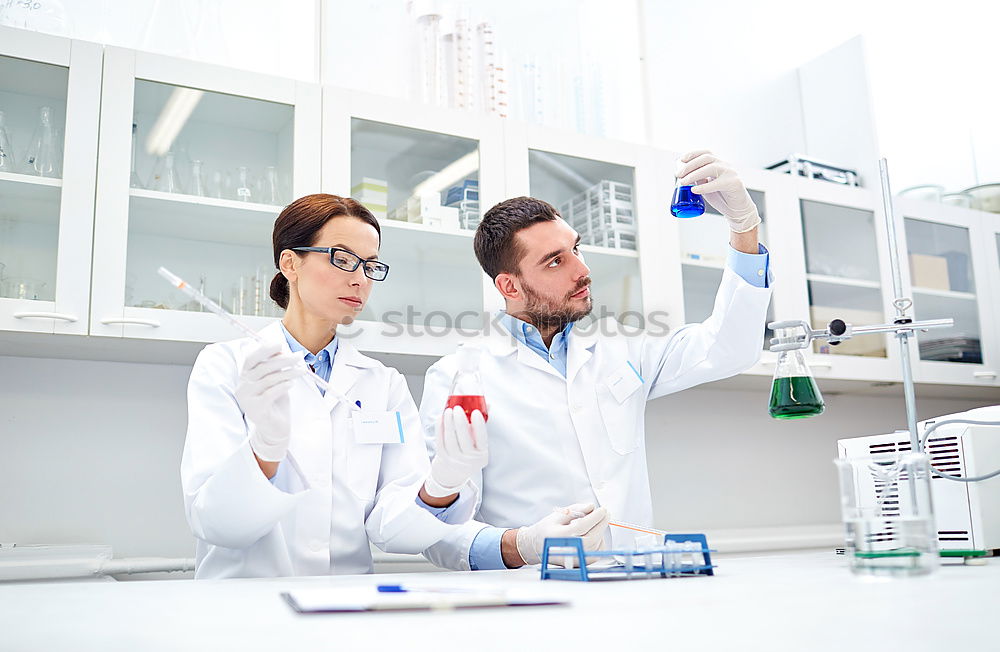 Similar – Image, Stock Photo Biologist woman working in the laboratory