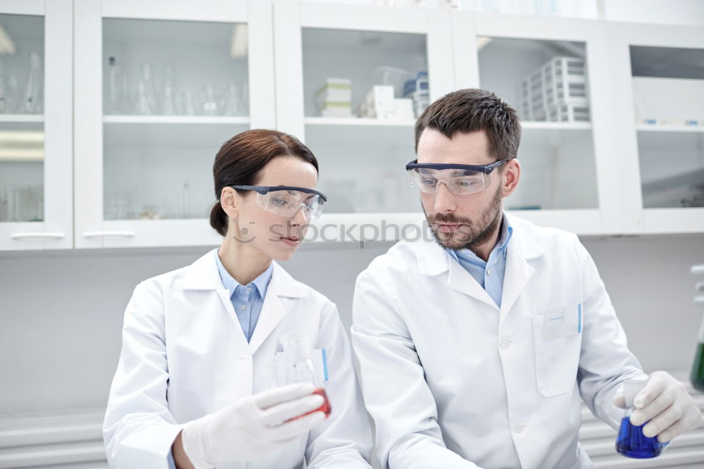 Image, Stock Photo People working with papers in lab