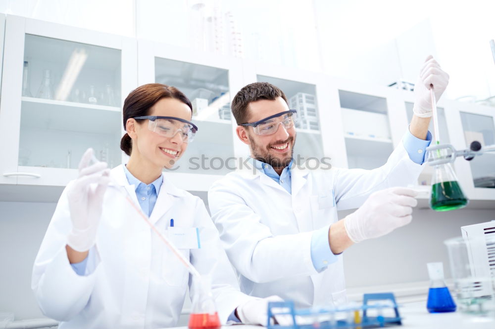 Similar – Image, Stock Photo People working with papers in lab