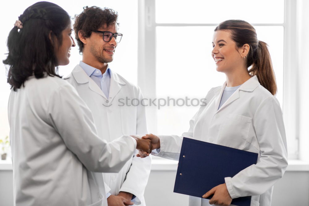 Similar – Image, Stock Photo People in whites in hall