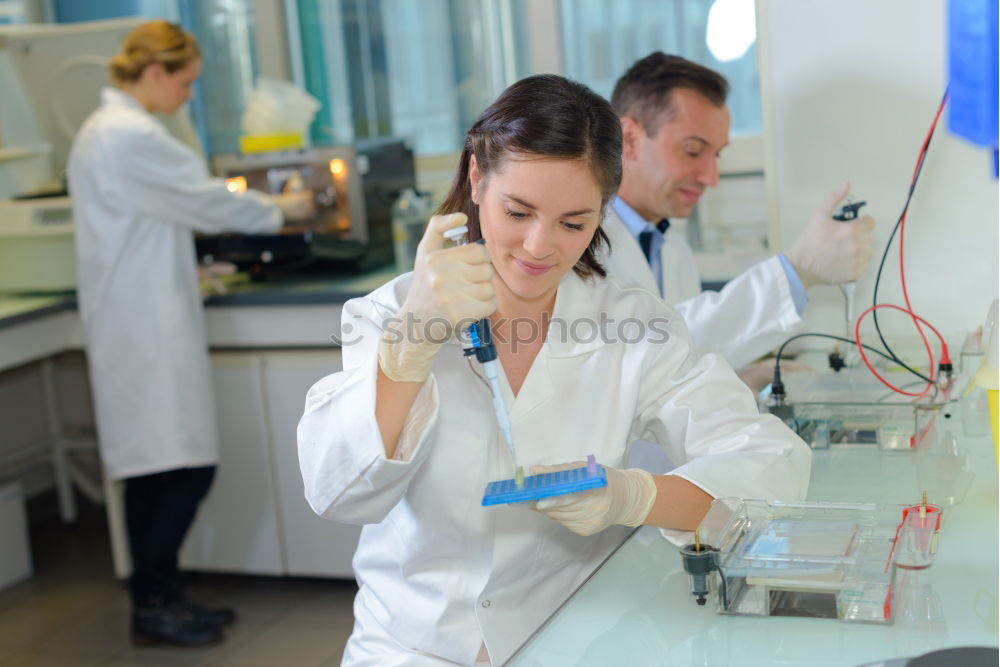 Similar – Image, Stock Photo Young man in lab