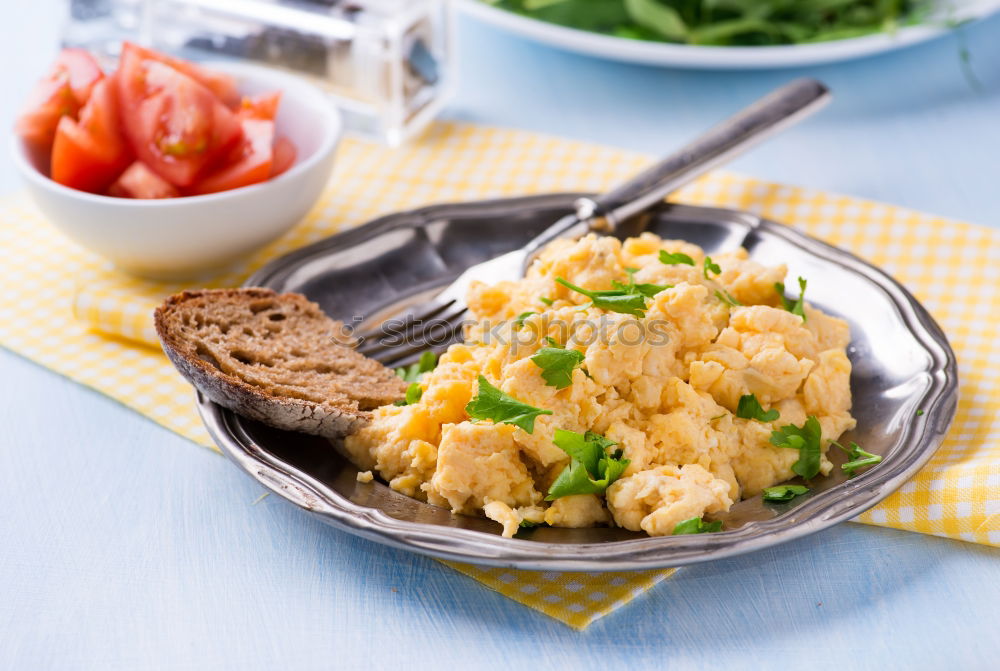 Similar – Image, Stock Photo roasted cauliflower with millet