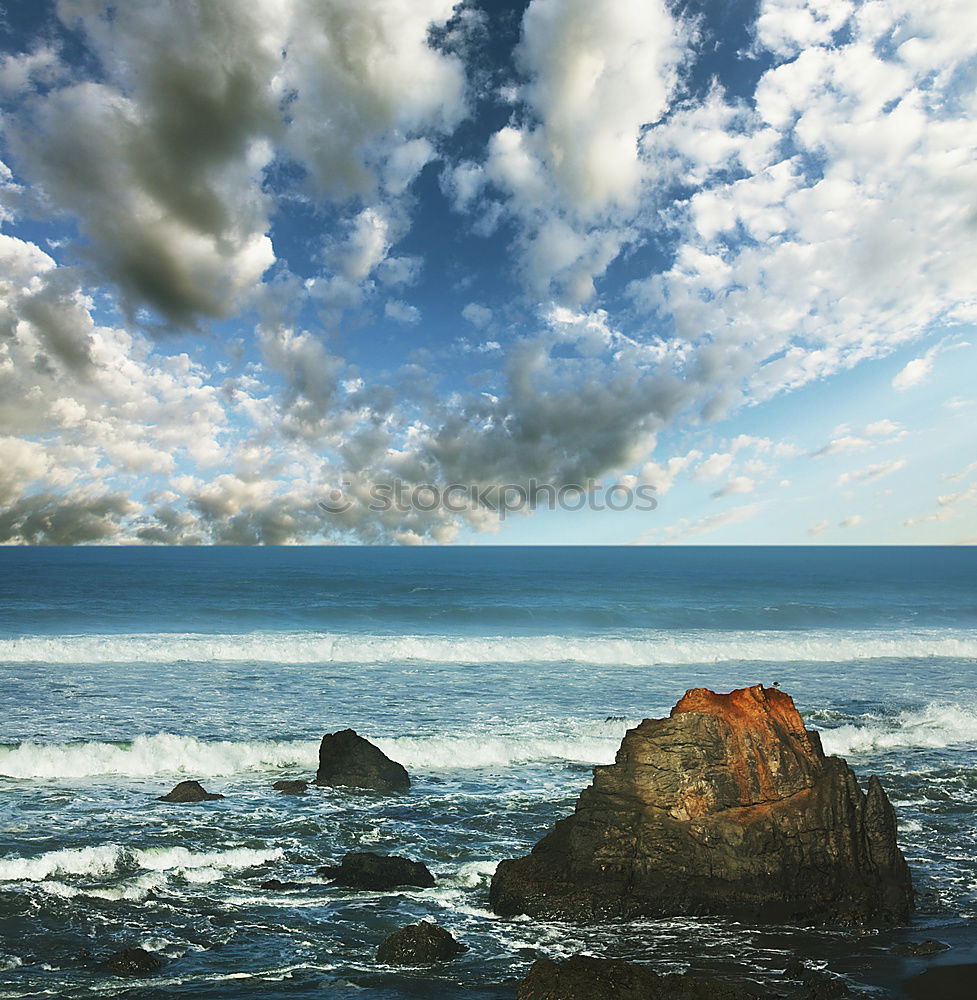 Similar – Image, Stock Photo Steep coast washed up by waves with a blue sky.