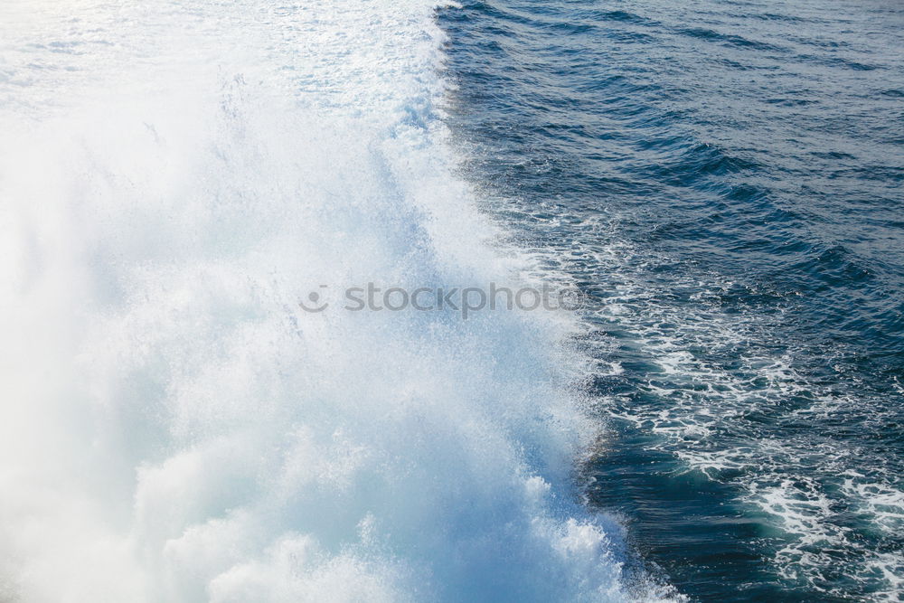 Similar – Image, Stock Photo The dinghy is pulled along on the long line