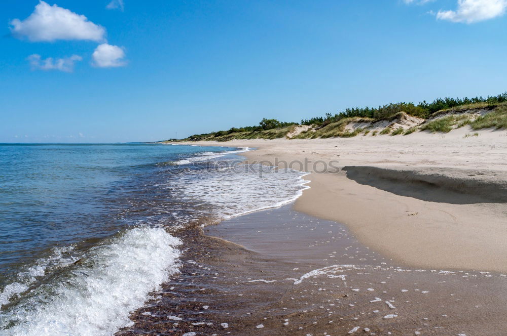 Image, Stock Photo loving couple walking on the sandy beach in a sunny day