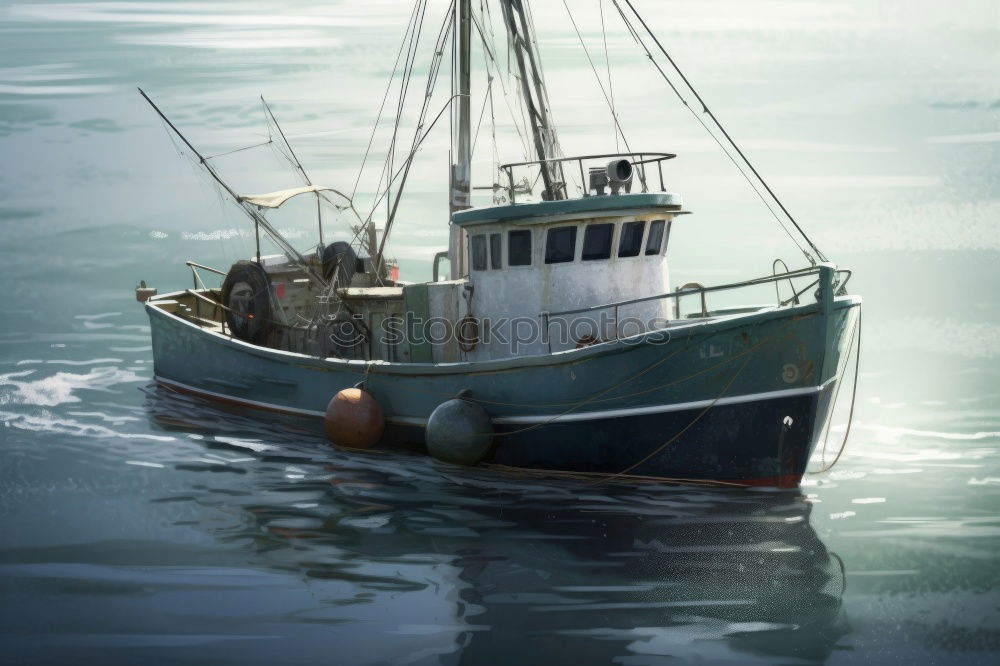 Crab cutter on the North Sea off the island of Föhr