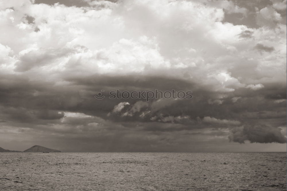 Storm Clouds Gathering Over Shipwreck Ocean