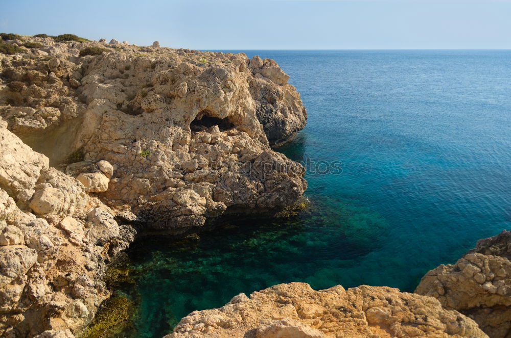 Similar – Beautiful Bay Rocky Landscape In Town Of Lagos, Portugal