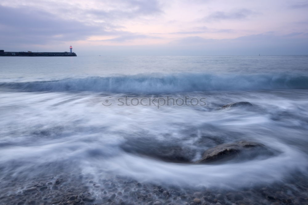 Similar – Cloudy fog over waving sea