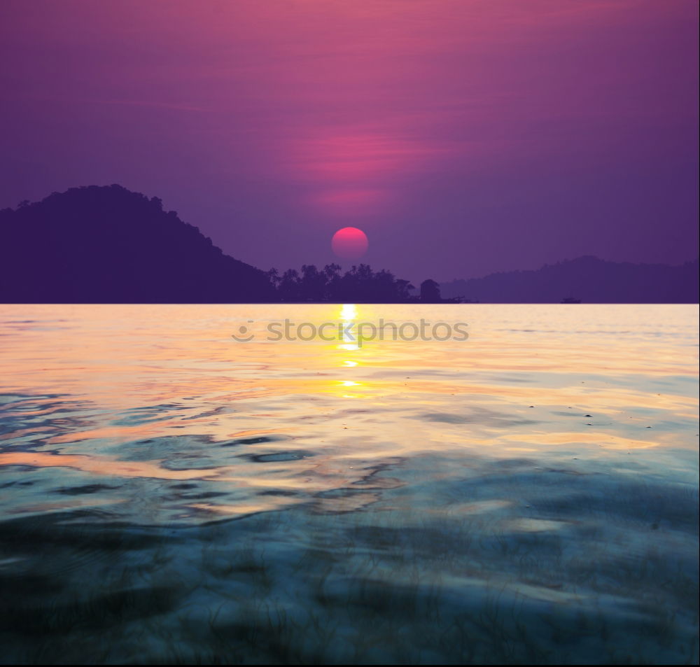 Similar – Corfu Sundown Sunset