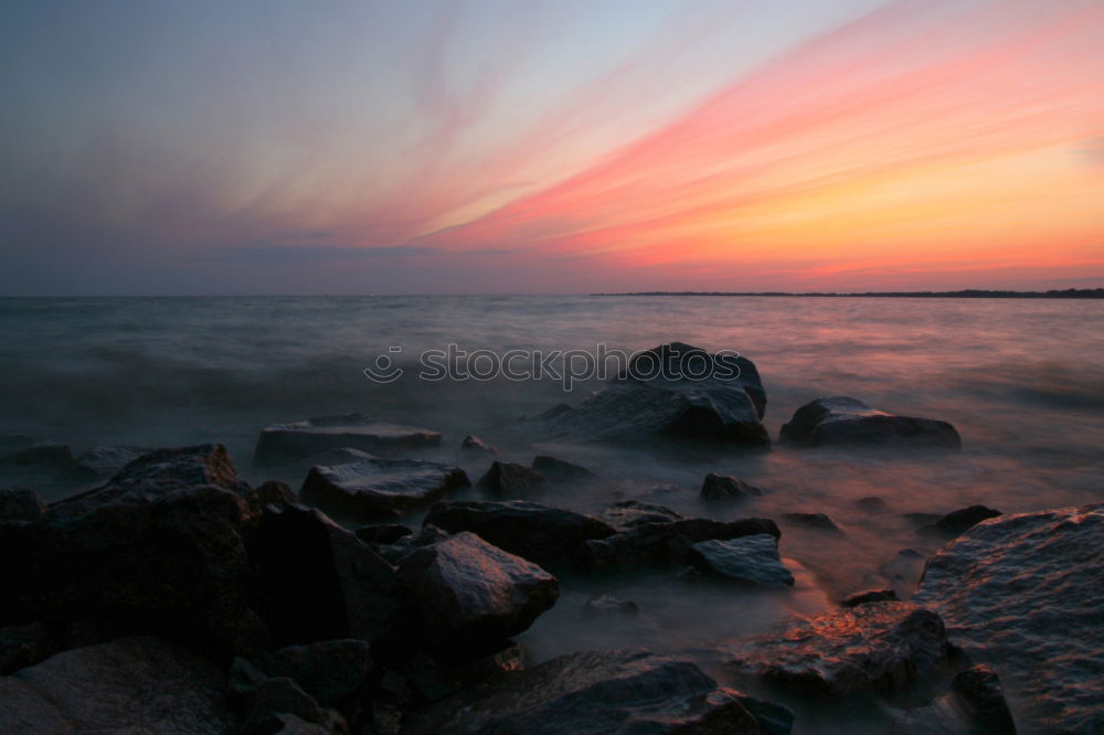 Similar – Sunset at the Baltic Sea coast