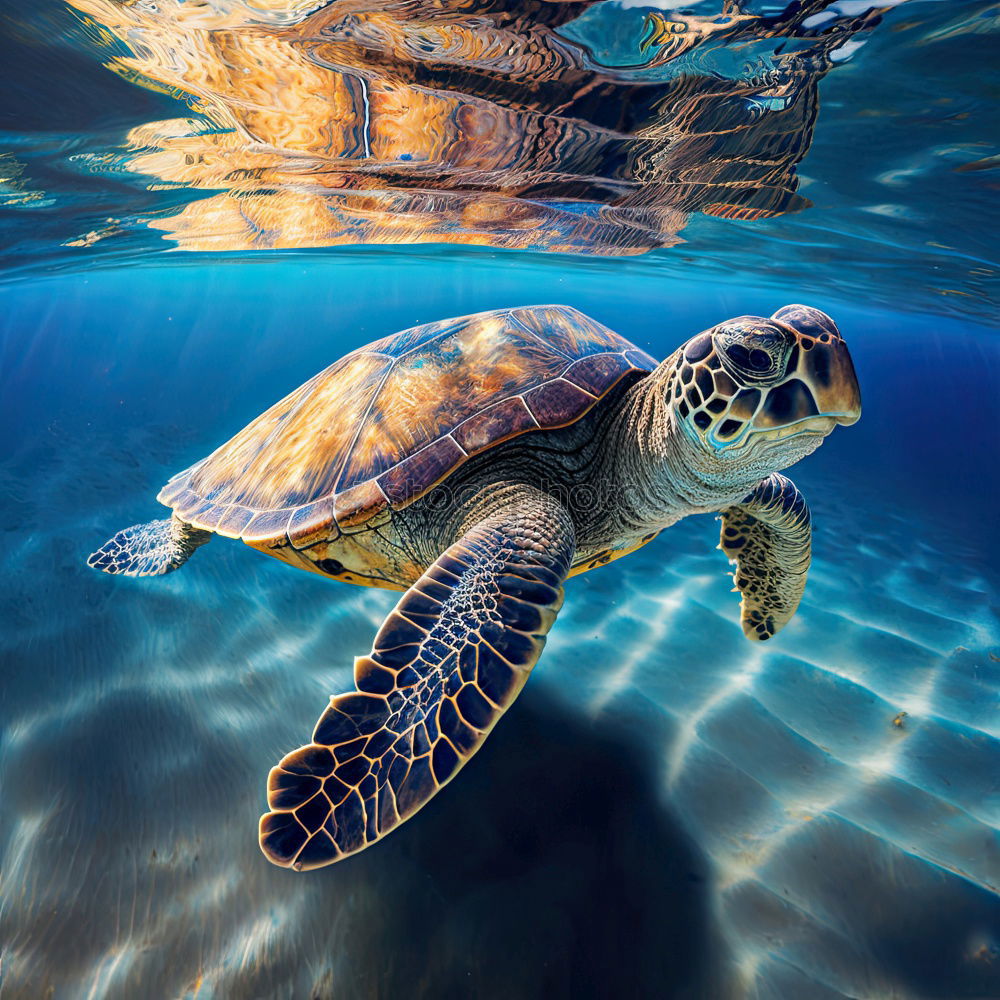 Image, Stock Photo Green turtle (Chelonia mydas)