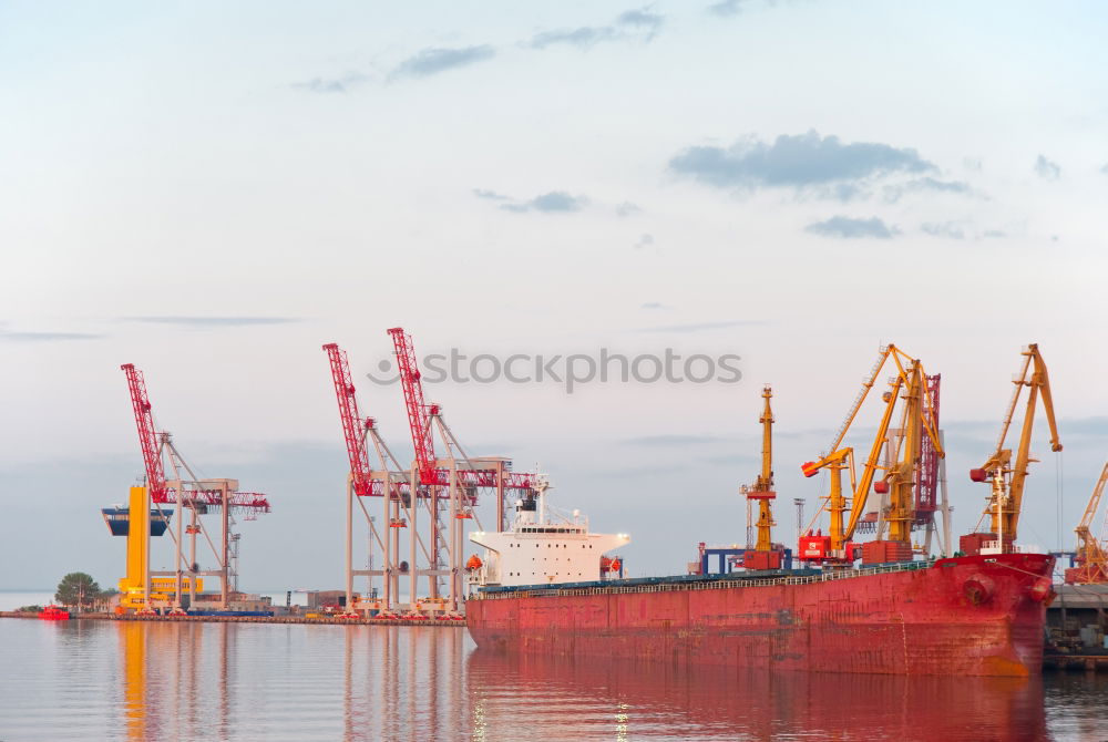 Similar – Ships in the container port of Hamburg