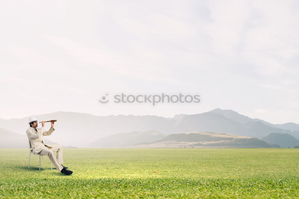 Similar – Image, Stock Photo Female golfer striking golf ball