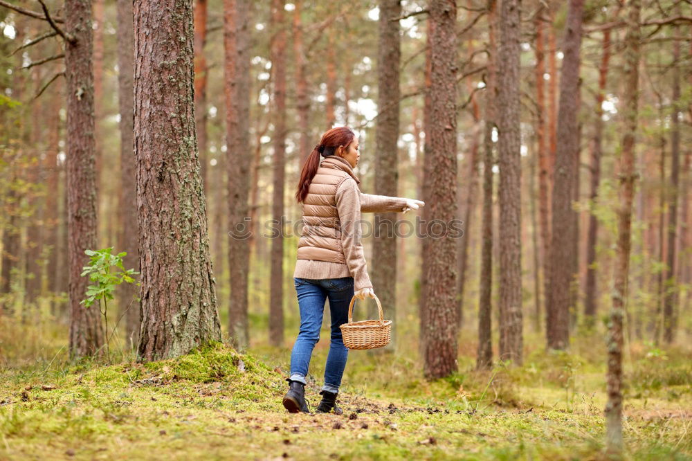 Similar – Image, Stock Photo Man navigating on road in woods