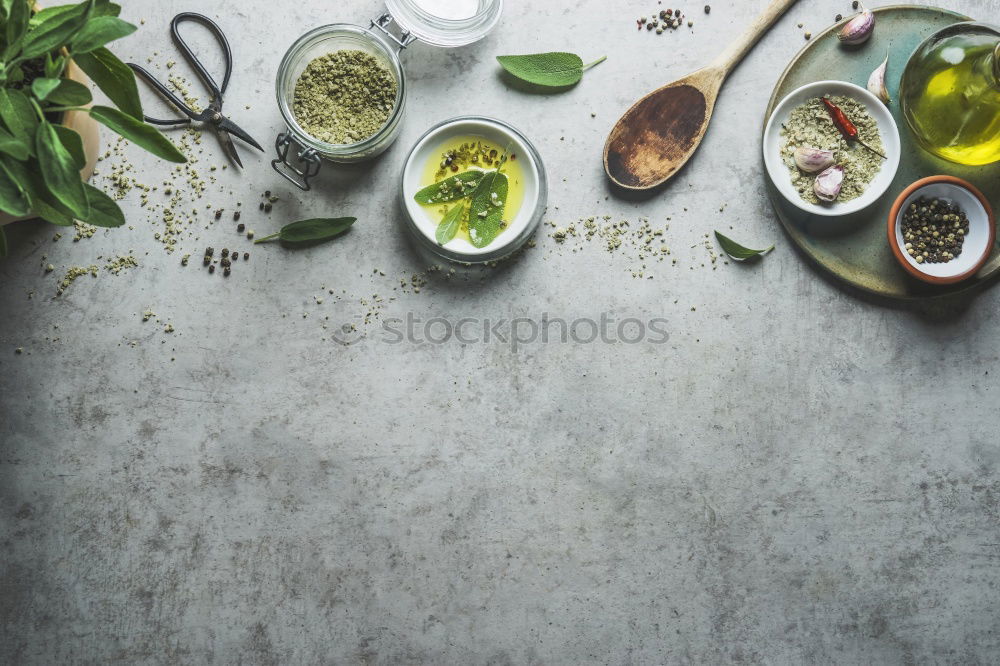 Similar – Image, Stock Photo Green Kale Pesto Ingredients in Mixer