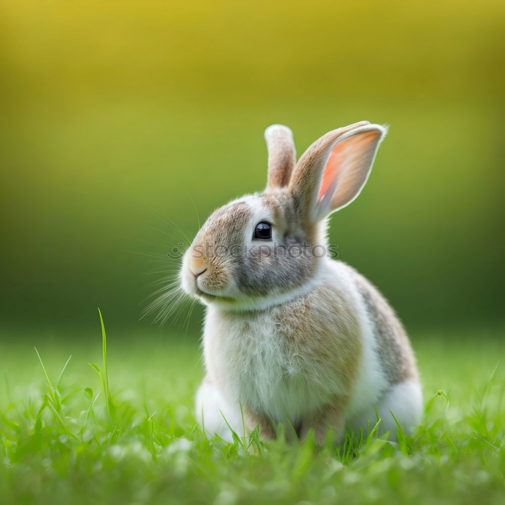 Similar – Image, Stock Photo small white bunny on lawn in the garden