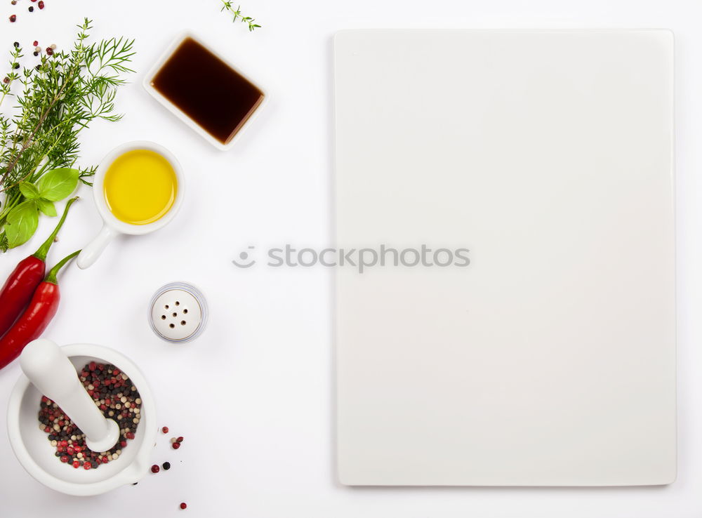 Similar – Healthy food and tablet on white tablet