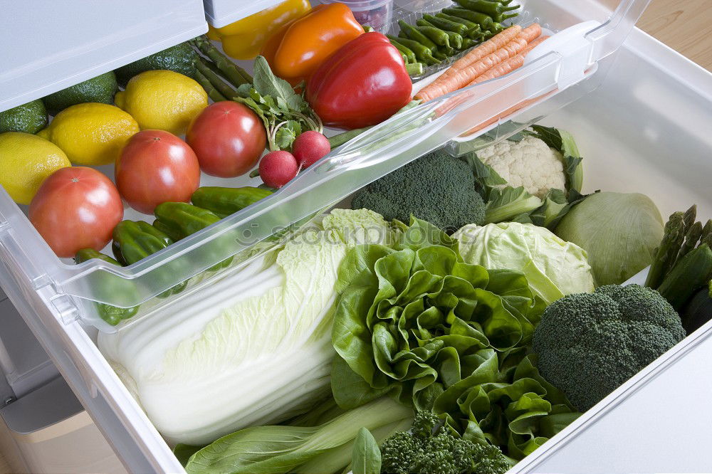 Similar – Green vegetables and greens in open refrigerator