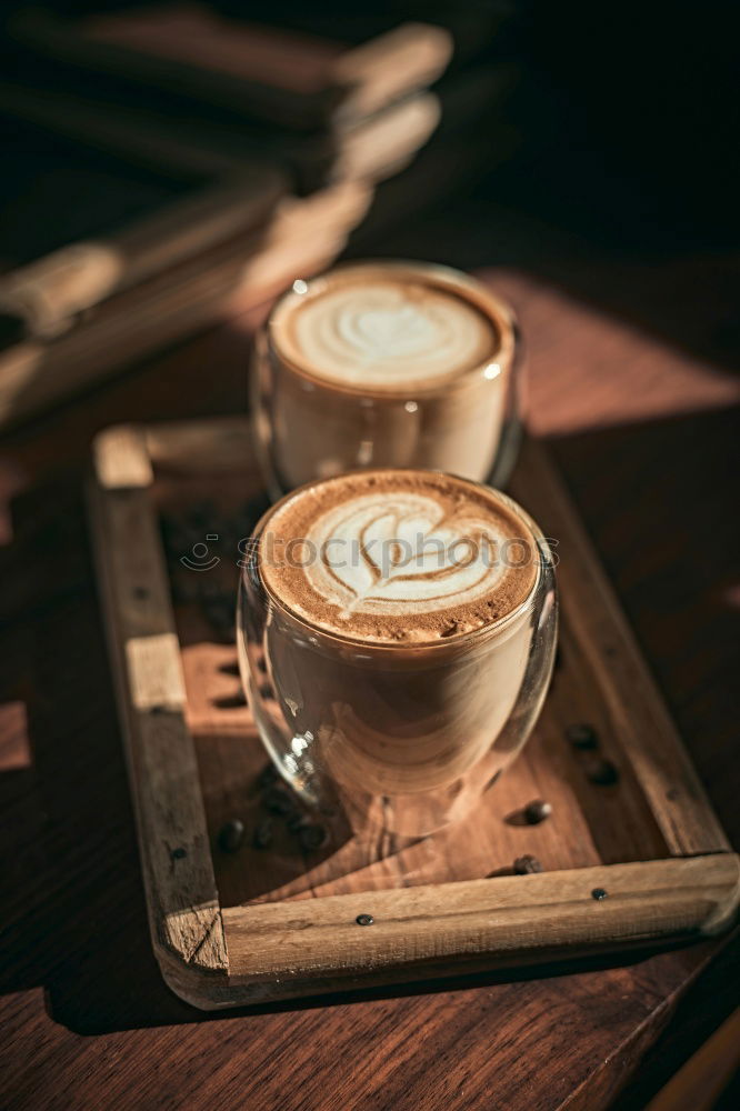 Similar – Image, Stock Photo Cup of latte with flower