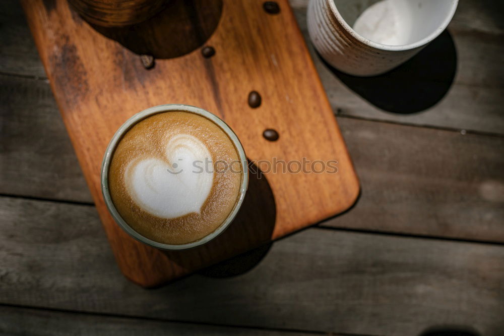 Similar – Image, Stock Photo Cup of latte with flower
