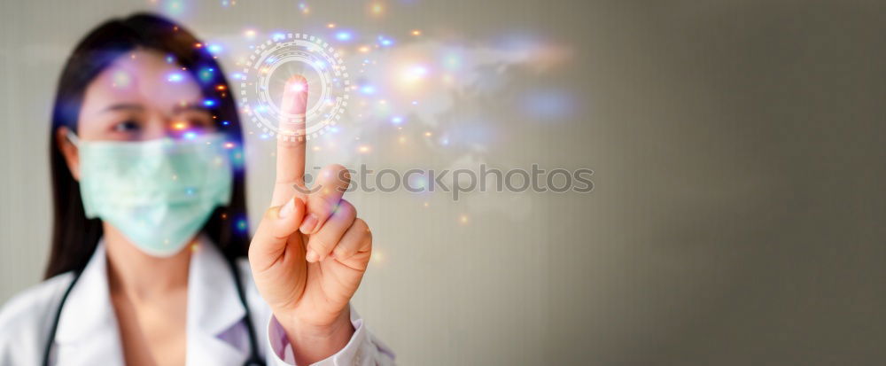 Similar – Image, Stock Photo Woman in protective clothes posing with a blue paint roller #DIY