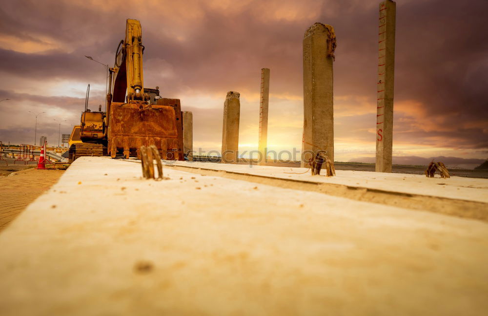 Similar – Image, Stock Photo Ruins, demolition, excavator