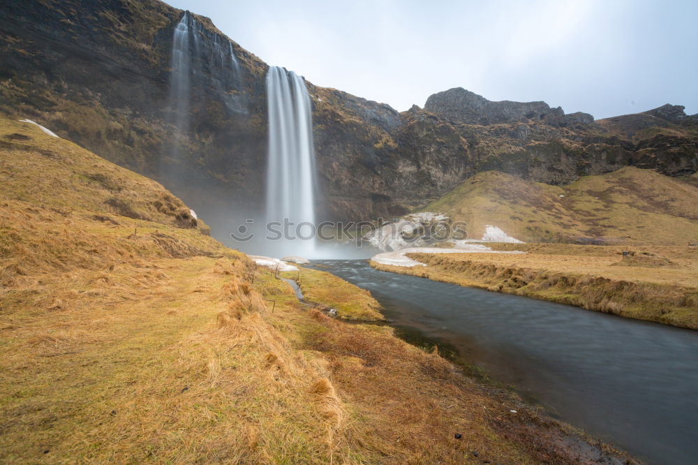 Similar – Image, Stock Photo Majestic waterfalls on cliff in mountains