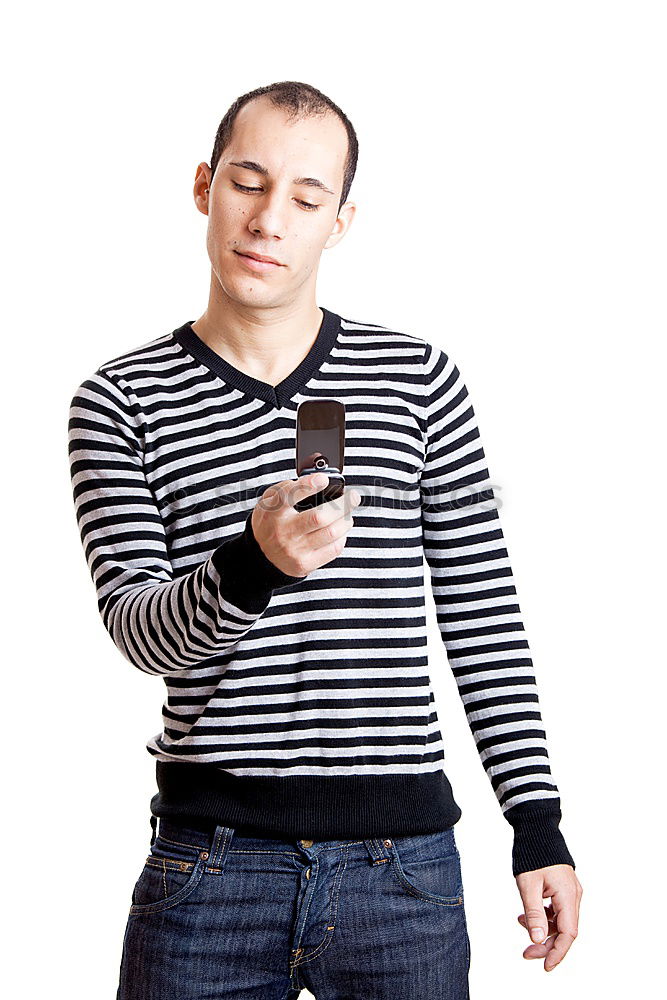 Similar – Attractive man in winter fashion checking his mobile