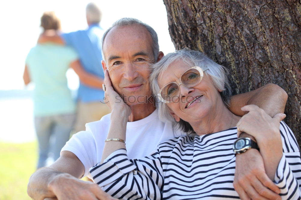 Similar – Retired couple in the green