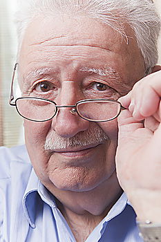 Similar – Image, Stock Photo Smiling old man with white hair