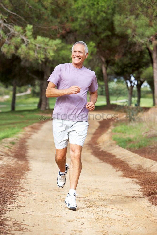 Image, Stock Photo Portrait of a senior man using a smart watch.