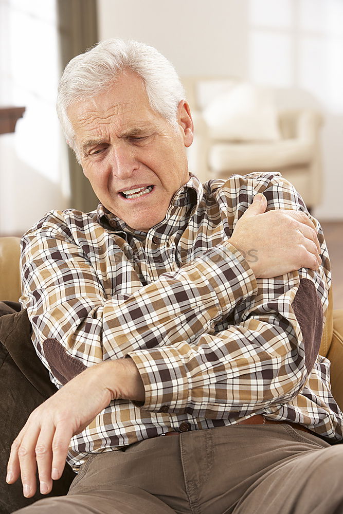 Similar – Image, Stock Photo Senior Man Exercising In Park