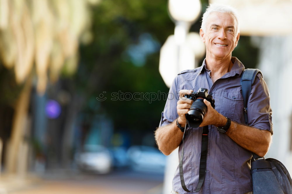 Similar – Senior citizen with smartphone