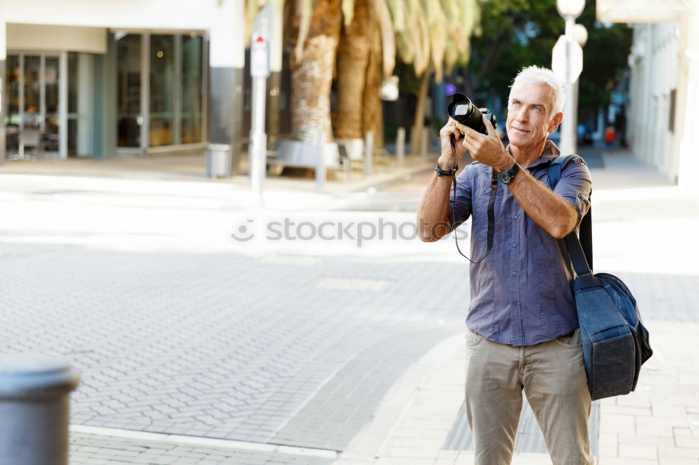 Similar – Attractive man in winter fashion checking his mobile