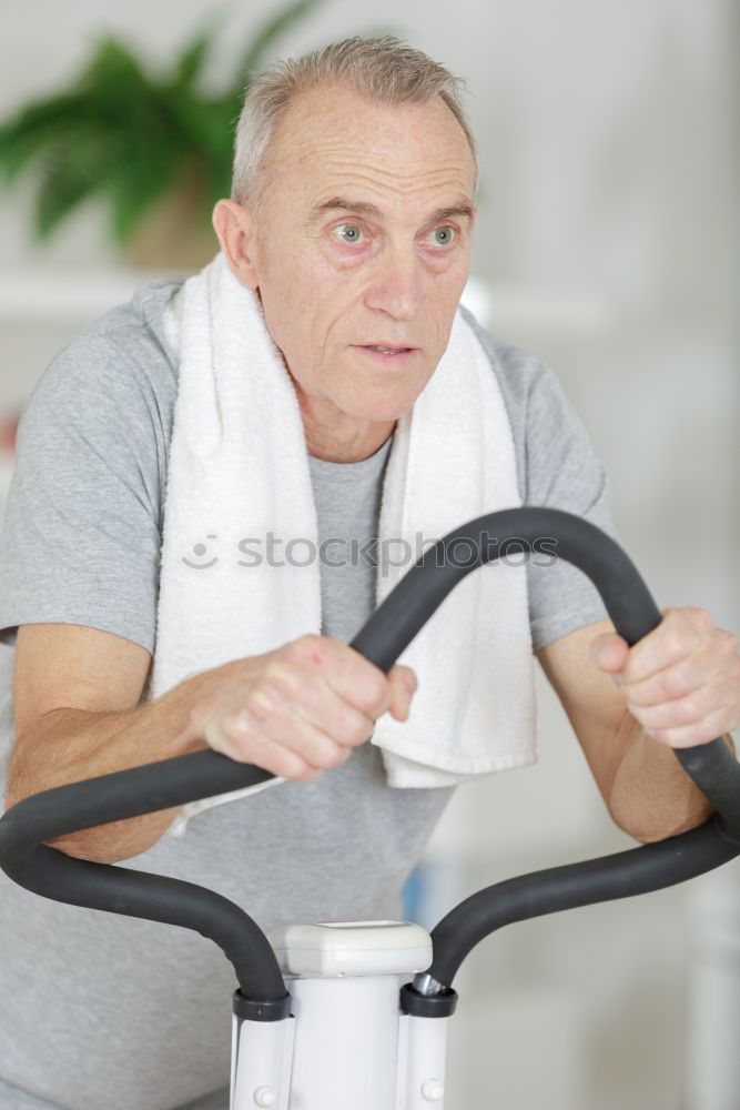 Similar – Image, Stock Photo Man hand lifting barbell on a bench press training