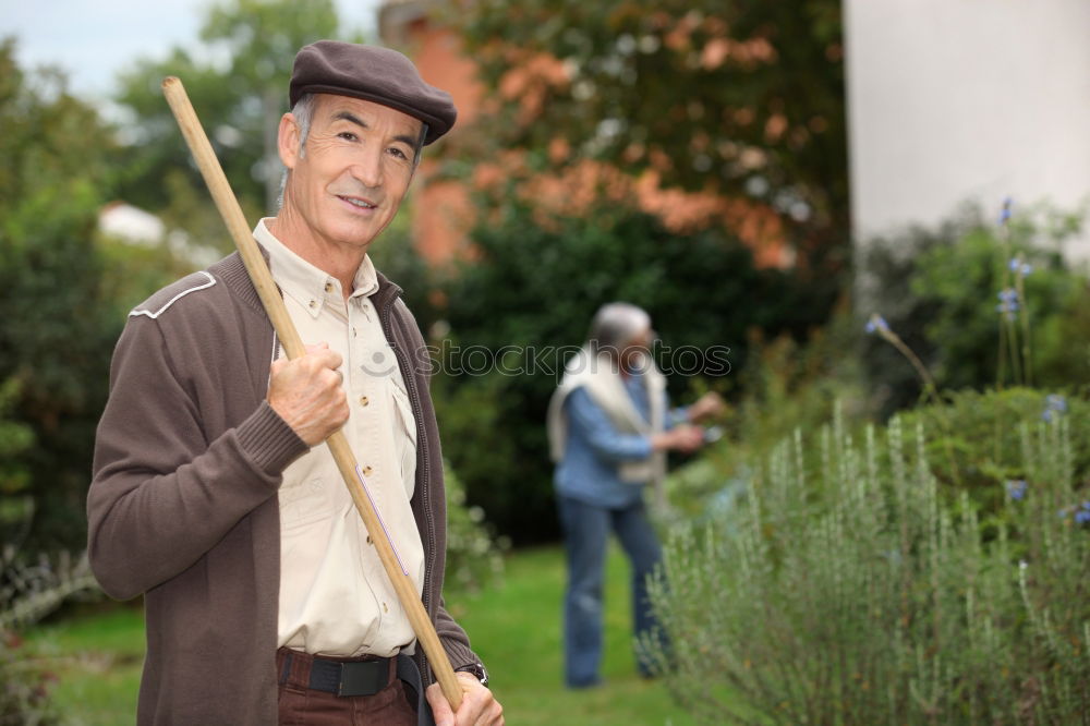 Similar – Image, Stock Photo Happy senior man looking at camera