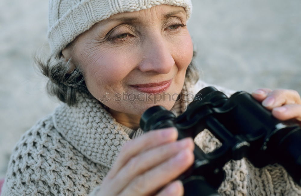 Similar – Senior looks into the distance