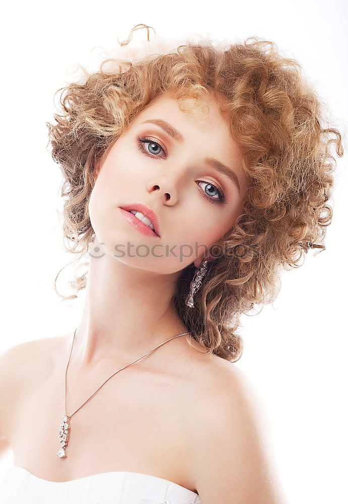 Similar – Lovely young woman with curly blonde hair