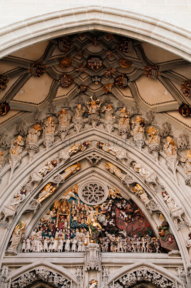 Similar – Image, Stock Photo Architecture on roof of Duomo gothic cathedral