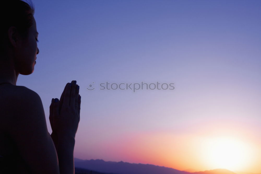 Similar – Yoga Borkum Strand Meer