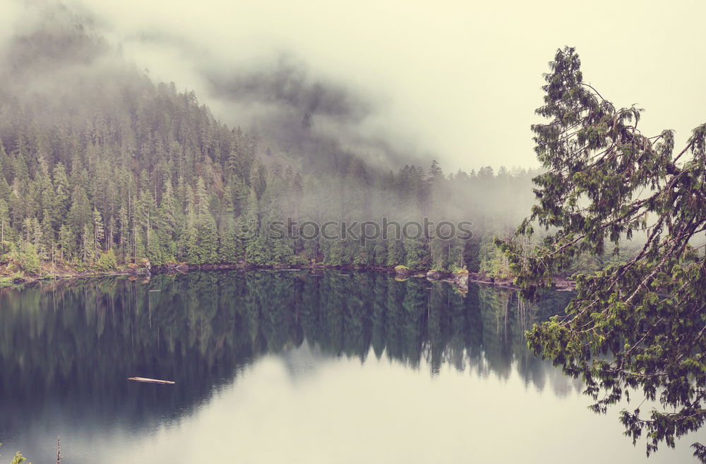 Similar – Pier on mountain lake Lake