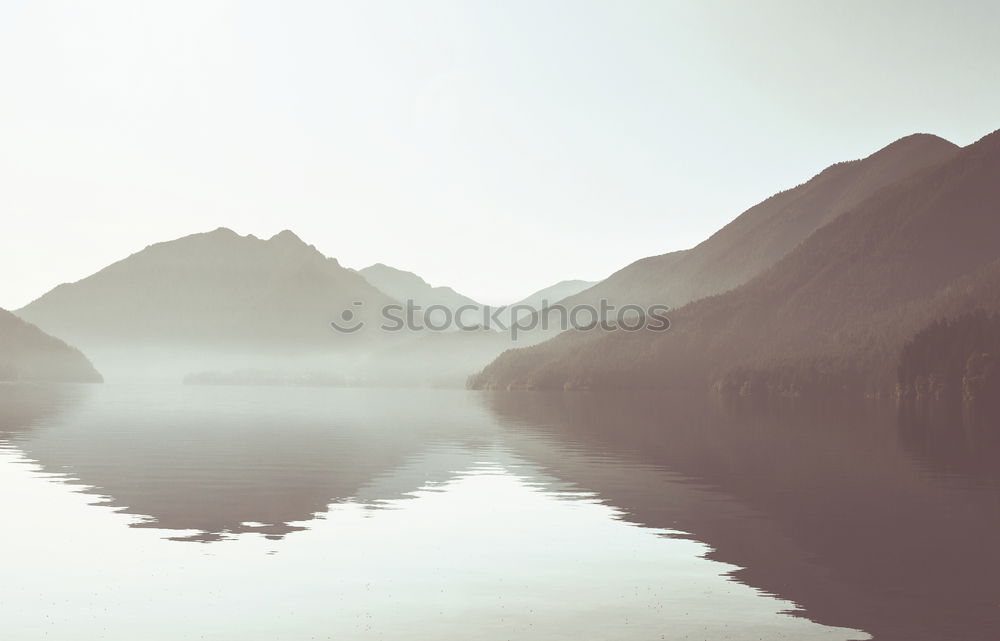 View to river between mountains